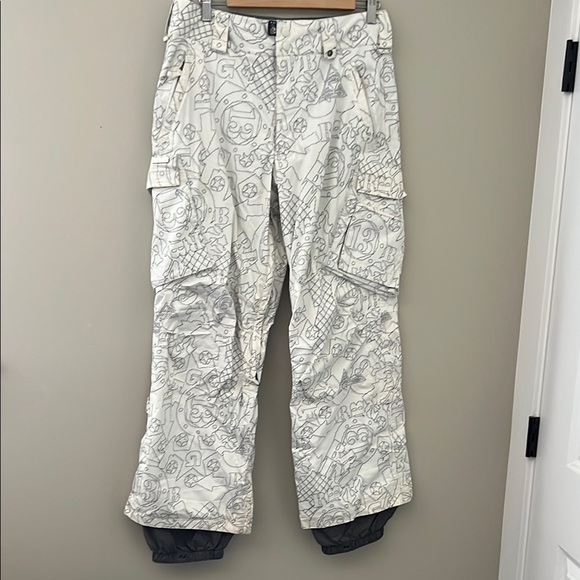 Burton White and Gray Cargo Pants with Digital Camouflage - Picture 1 of 6